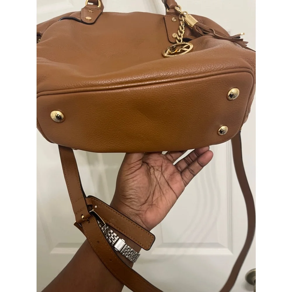 Authentic Michael Kors Brown Pebbled Leather Shoulder Bag